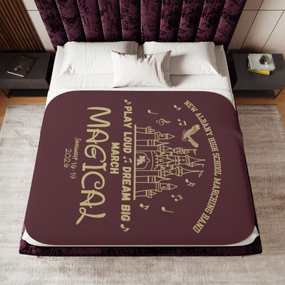 NAHS Marching Band March Magical Graphic So-Soft Sherpa Blanket