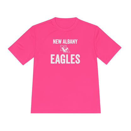 Adult Unisex Vintage Distressed New Albany Eagles Graphic Short Sleeve Performance Tee