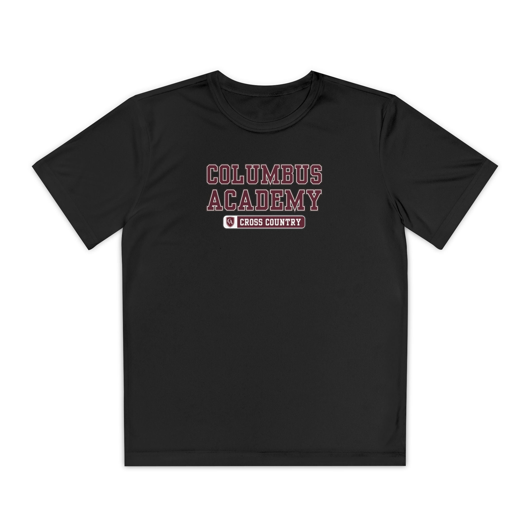 Youth Columbus Academy Cross Country Graphic Sport-Tek Competitor Performance Tee