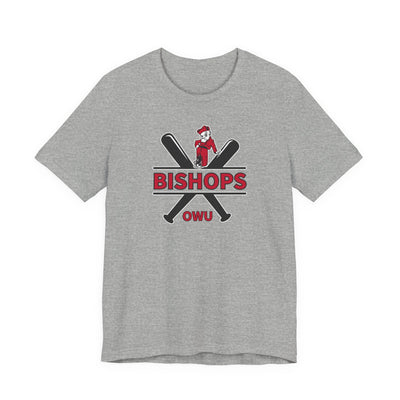 Adult Unisex Bishops Baseball Crossbat Graphic Short Sleeve Soft Tee