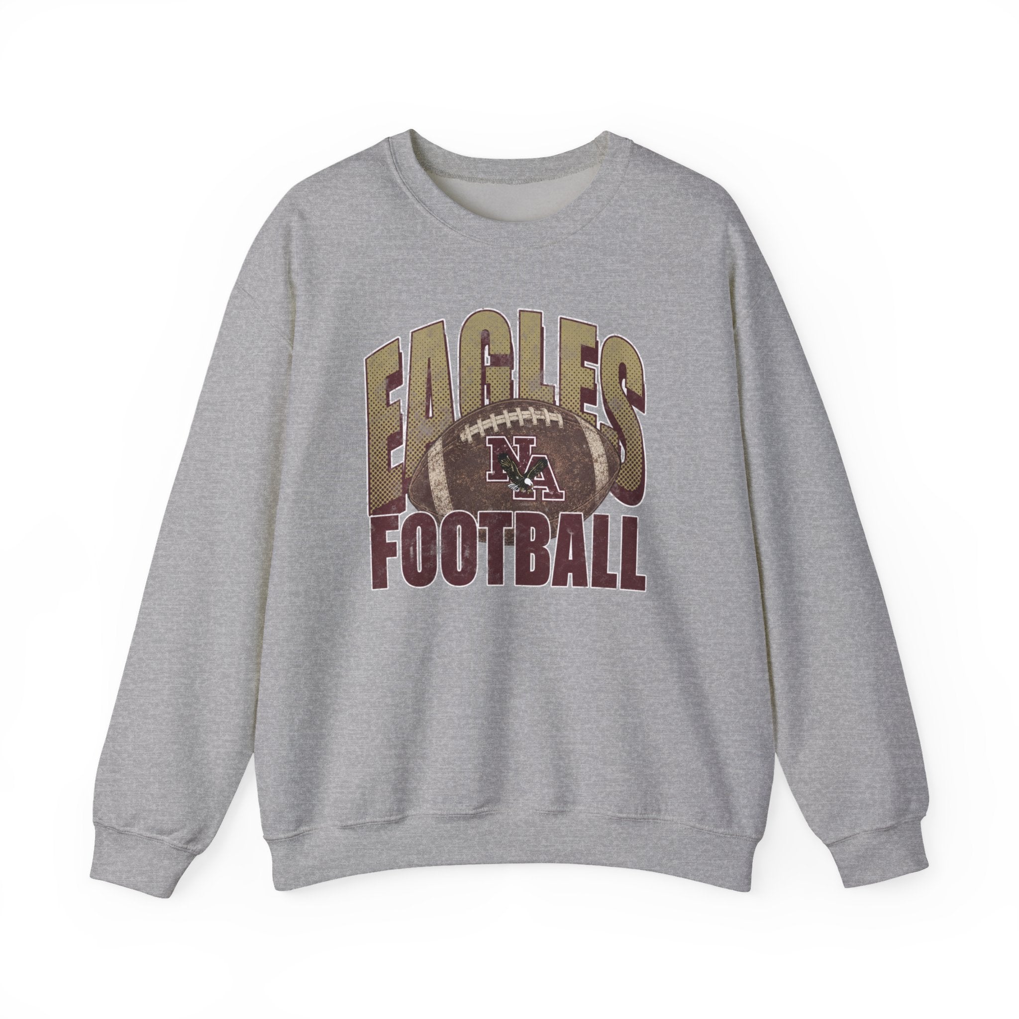 Adult Unisex New Albany First-Down Distressed Football Graphic Sweatshirt