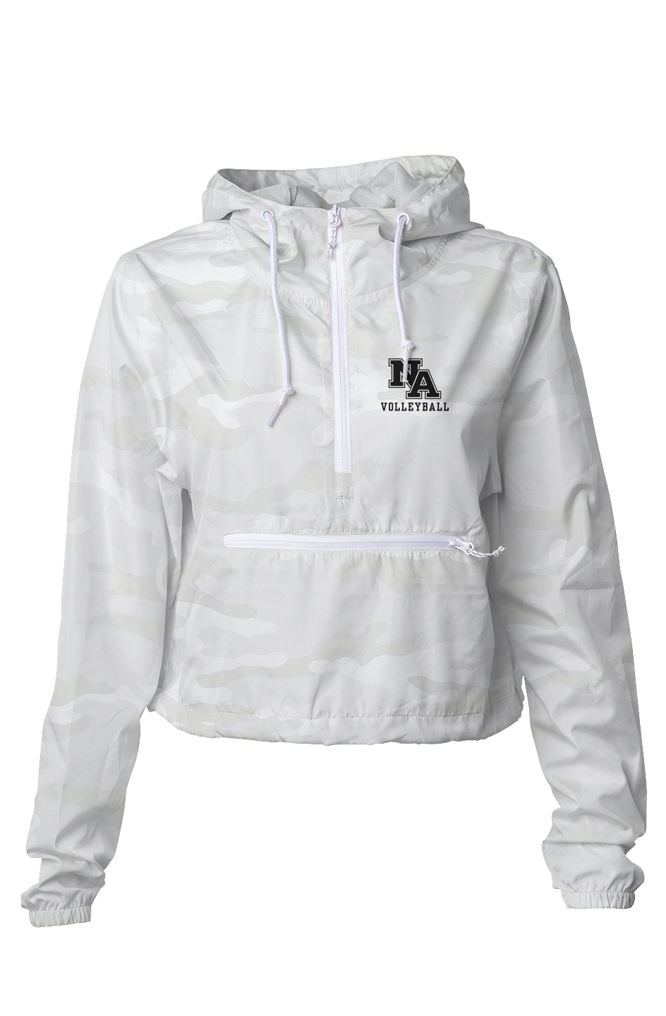White Camo Crop Windbreaker