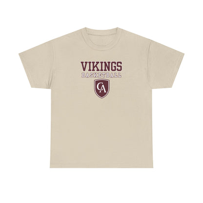 Adult Unisex Columbus Academy Vikings Basketball Graphic Short Sleeve Gildan Heavy Tee