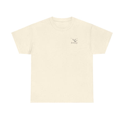 Adult Unisex Heavy Cotton Short Sleeve Tee - Black Jennings Logo