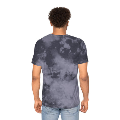 Adult Unisex Classic White and Black Logo Graphic Tie-Dyed Short Sleeve Tee