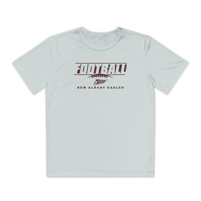 Youth New Albany Eagles Goal Line Maroon Graphic Short Sleeve Performance Tee