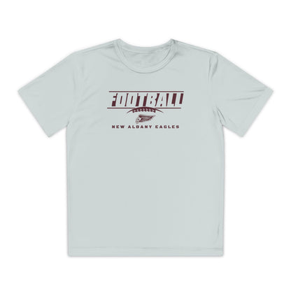 Youth New Albany Eagles Goal Line Maroon Graphic Short Sleeve Performance Tee