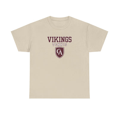 Adult Unisex Columbus Academy Vikings Tennis Graphic Short Sleeve Gildan Heavy Tee