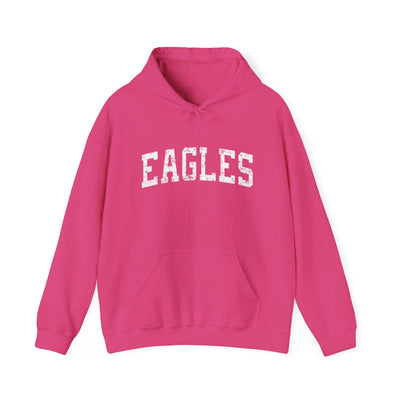 Adult Unisex Distressed White Eagles Graphic Hoodie