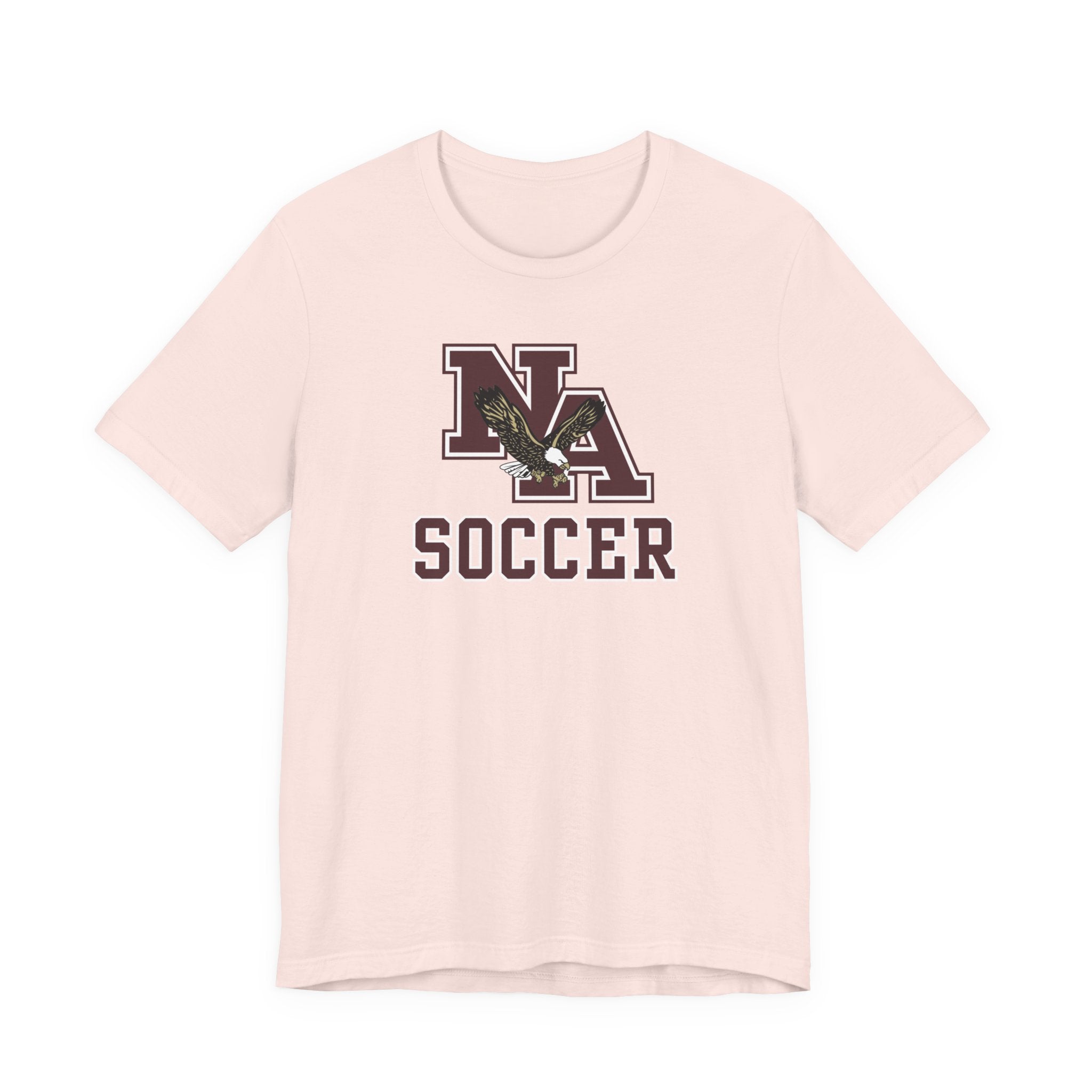 Adult Unisex New Albany Classic Maroon Soccer Logo Graphic Short Sleeve Bella + Canvas Soft Tee