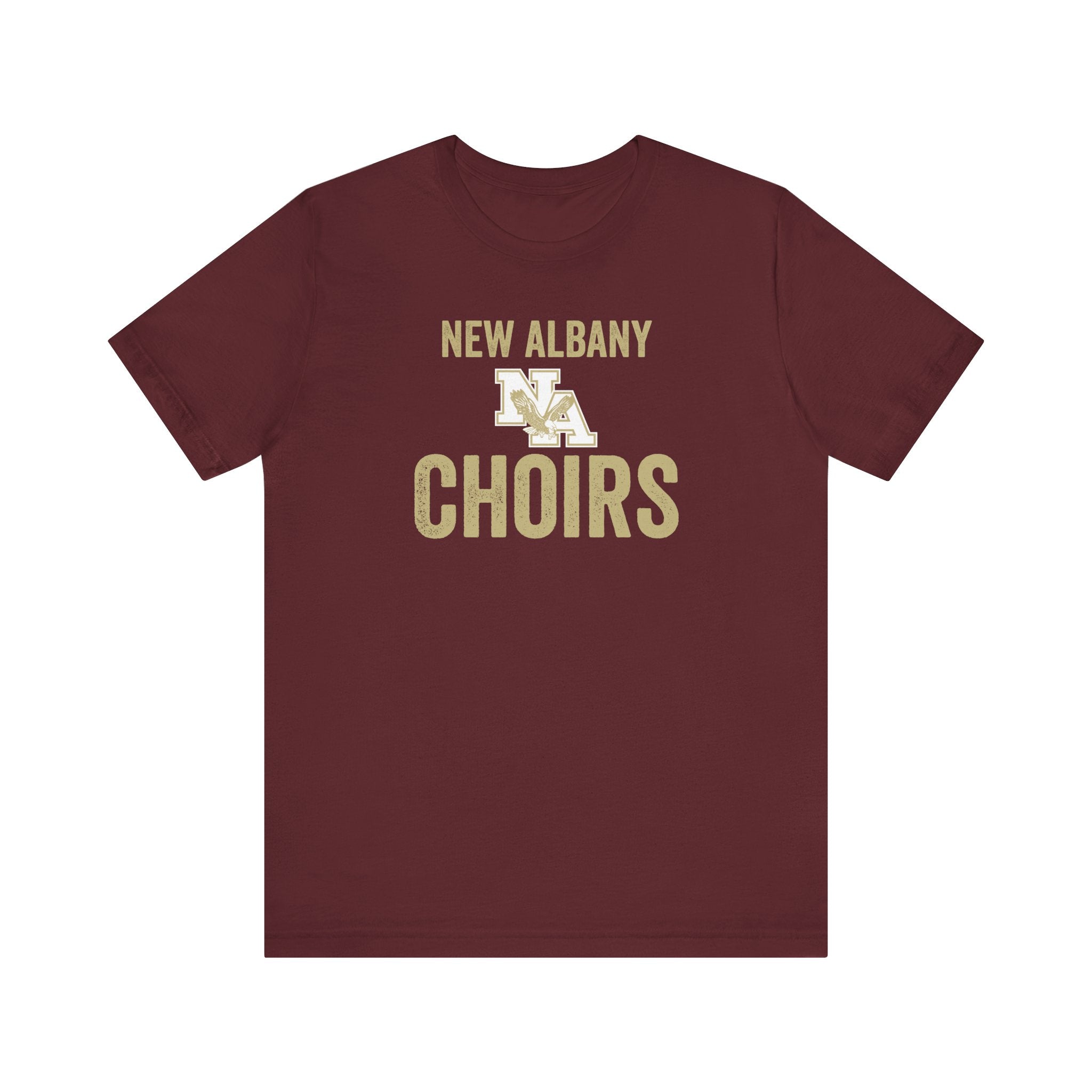 Adult Unisex Vintage Distressed New Albany Choirs Graphic Short Sleeve Soft Tee