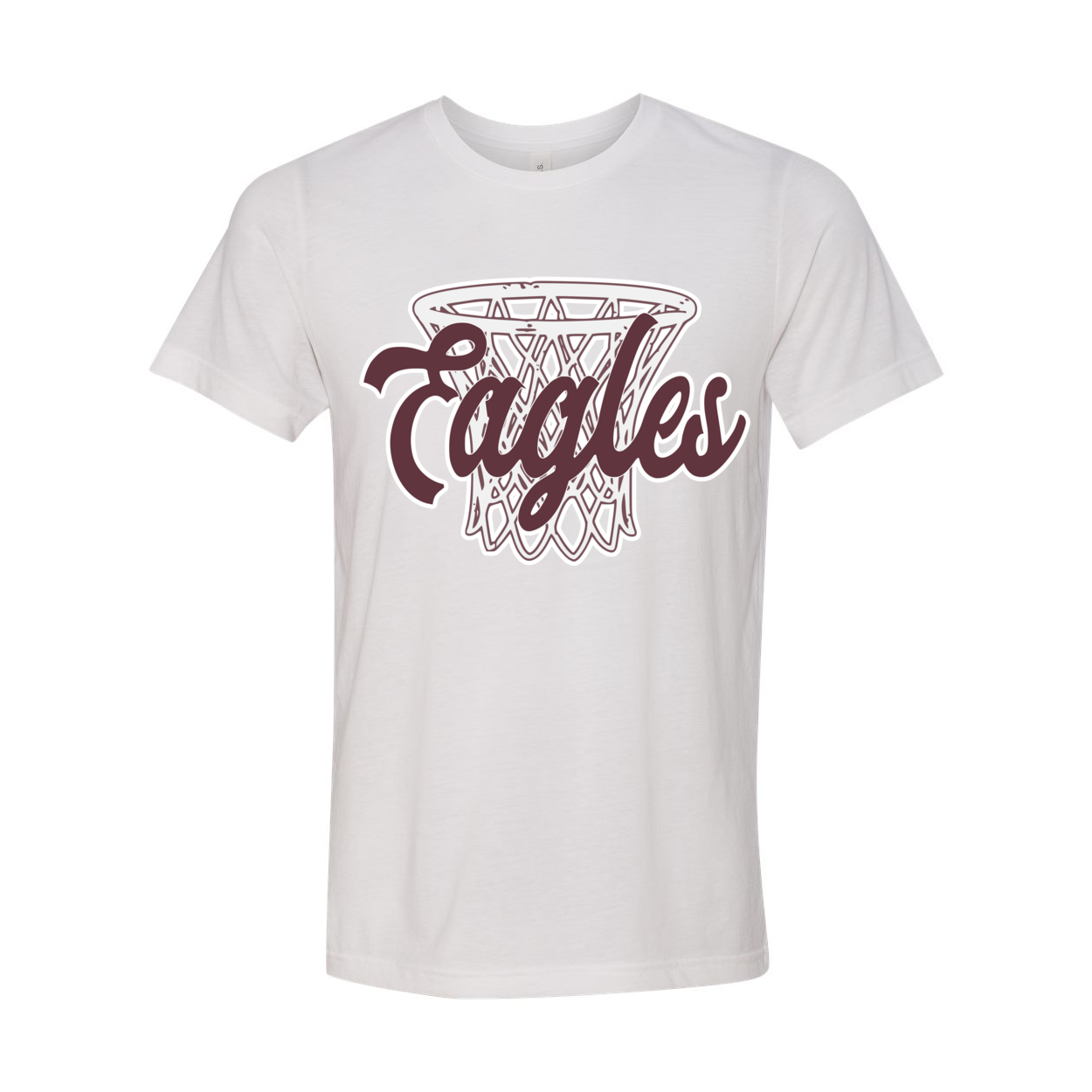 Adult Unisex Super Soft Vintage Eagles Hoops Basketball Short Sleeve Graphic Tee