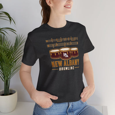Adult Unisex New Albany Band Drumline Graphic Short Sleeve Bella + Canvas Soft Tee