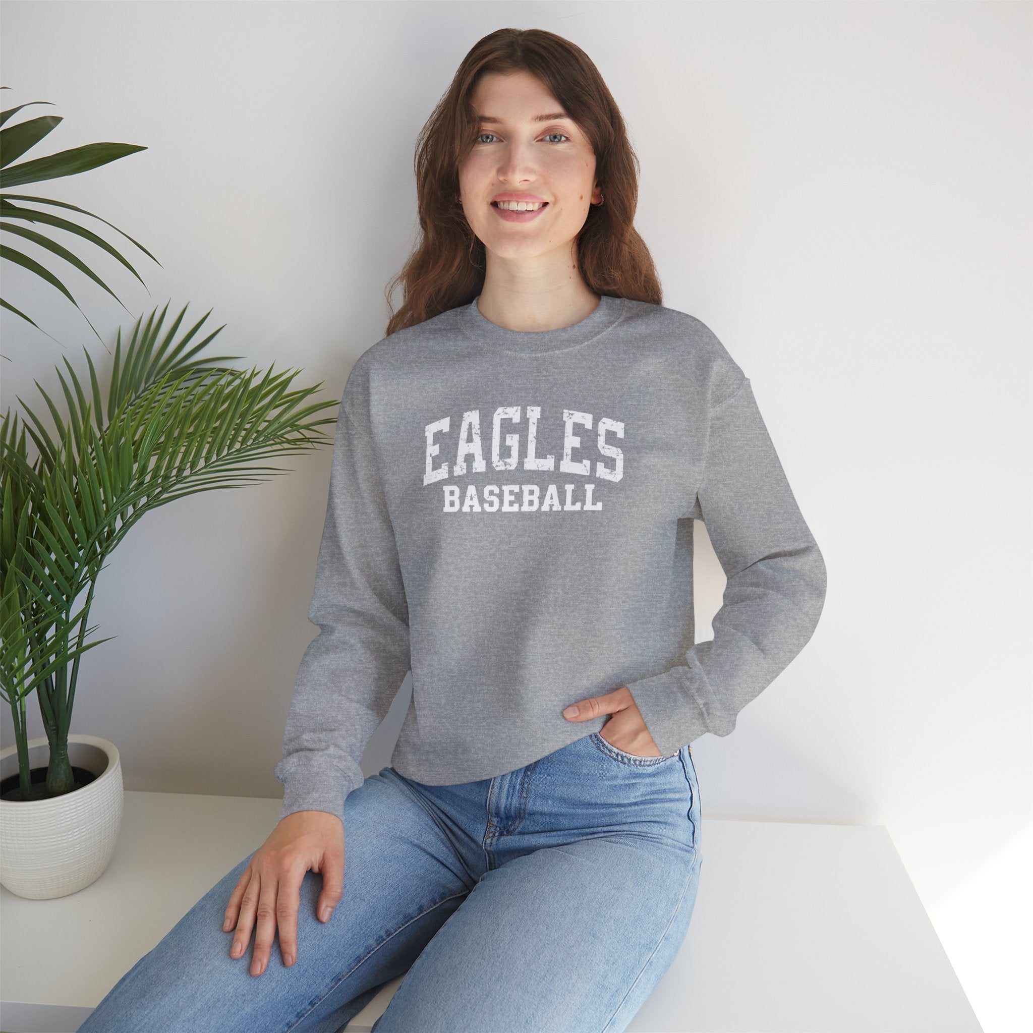 Adult Unisex New Albany Eagles Baseball Vintage Distressed Graphic Sweatshirt