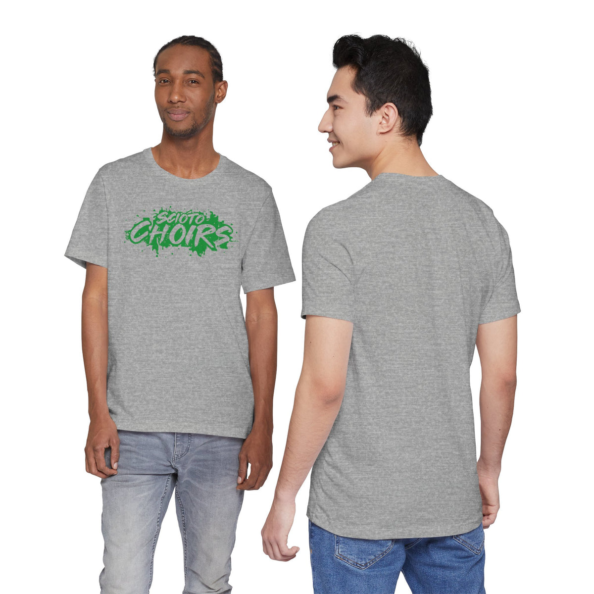 Adult Unisex Dublin Scioto Choirs Paint Splatter Graphic Short Sleeve Soft Tee