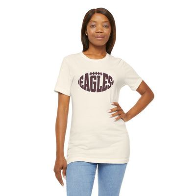Adult Unisex New Albany Football Eagle Ball Graphic Short Sleeve Soft Tee