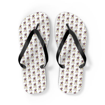 Adult Unisex Vintage Fighting Eagle White Flip Flops - New Albany Eagles