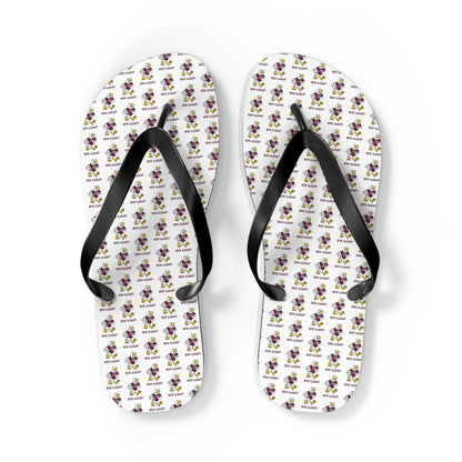 Adult Unisex Vintage Fighting Eagle White Flip Flops - New Albany Eagles