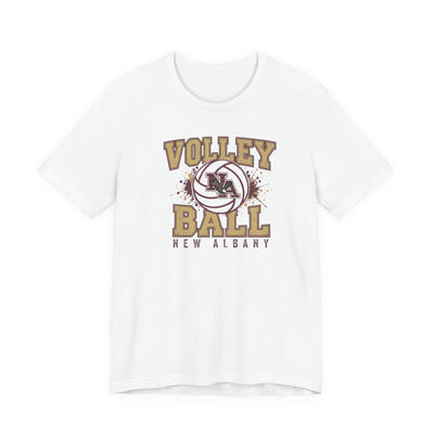 Adult Unisex New Albany Eagles Power Volleyball Graphic Short Sleeve Soft Tee
