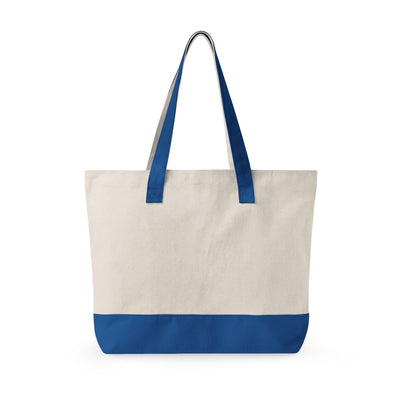 South Hills Swim Club Sunset Script Graphic Large Zippered Canvas Tote