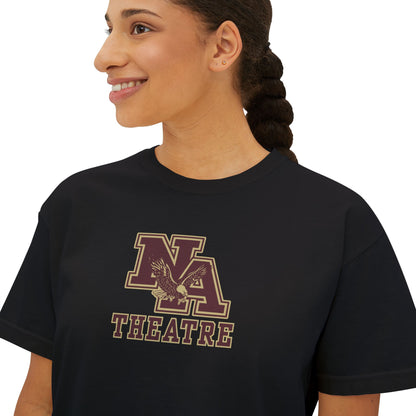 Women's New Albany Theatre Cast & Crew Graphic Boxy Crop Short Sleeve Tee