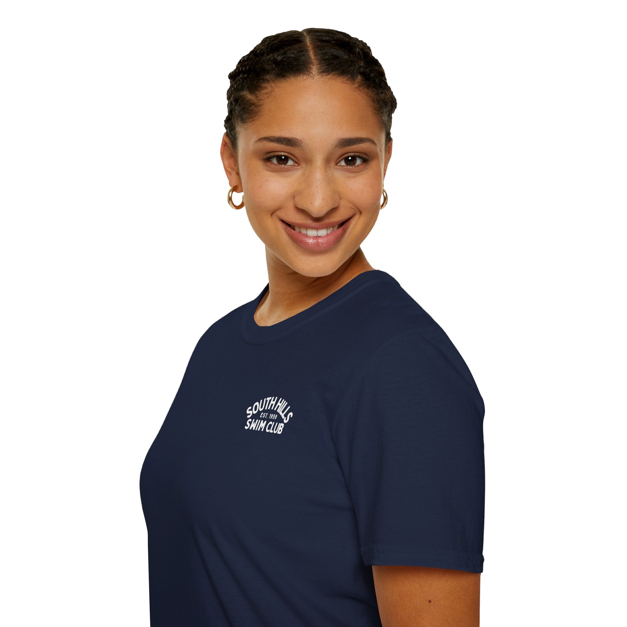 Adult Unisex South Hills Swim Club Heritage Graphic Short Sleeve Gildan Softstyle Tee