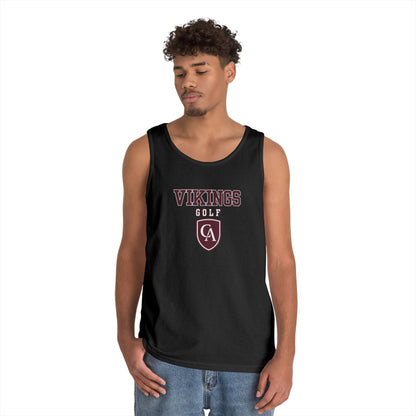 Adult Unisex Columbus Academy Vikings Golf Graphic Gildan Heavy Blend Cotton Tank