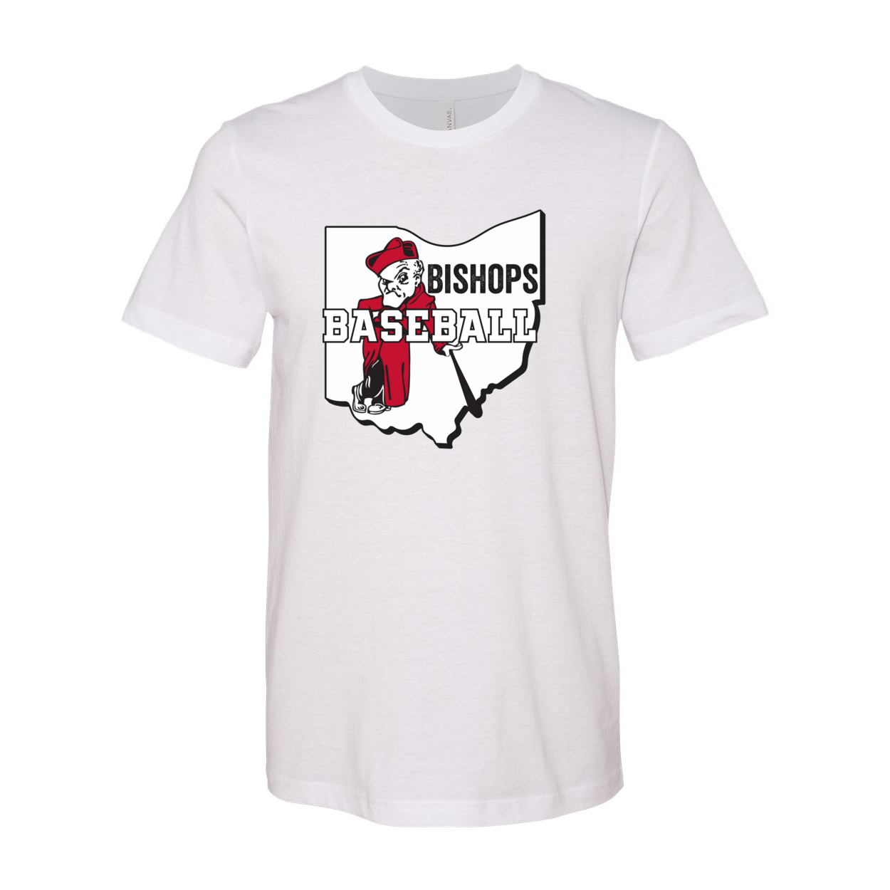 Adult Unisex Ohio Battling Bishops Baseball Graphic Short Sleeve Soft Tee - Ohio Wesleyan University