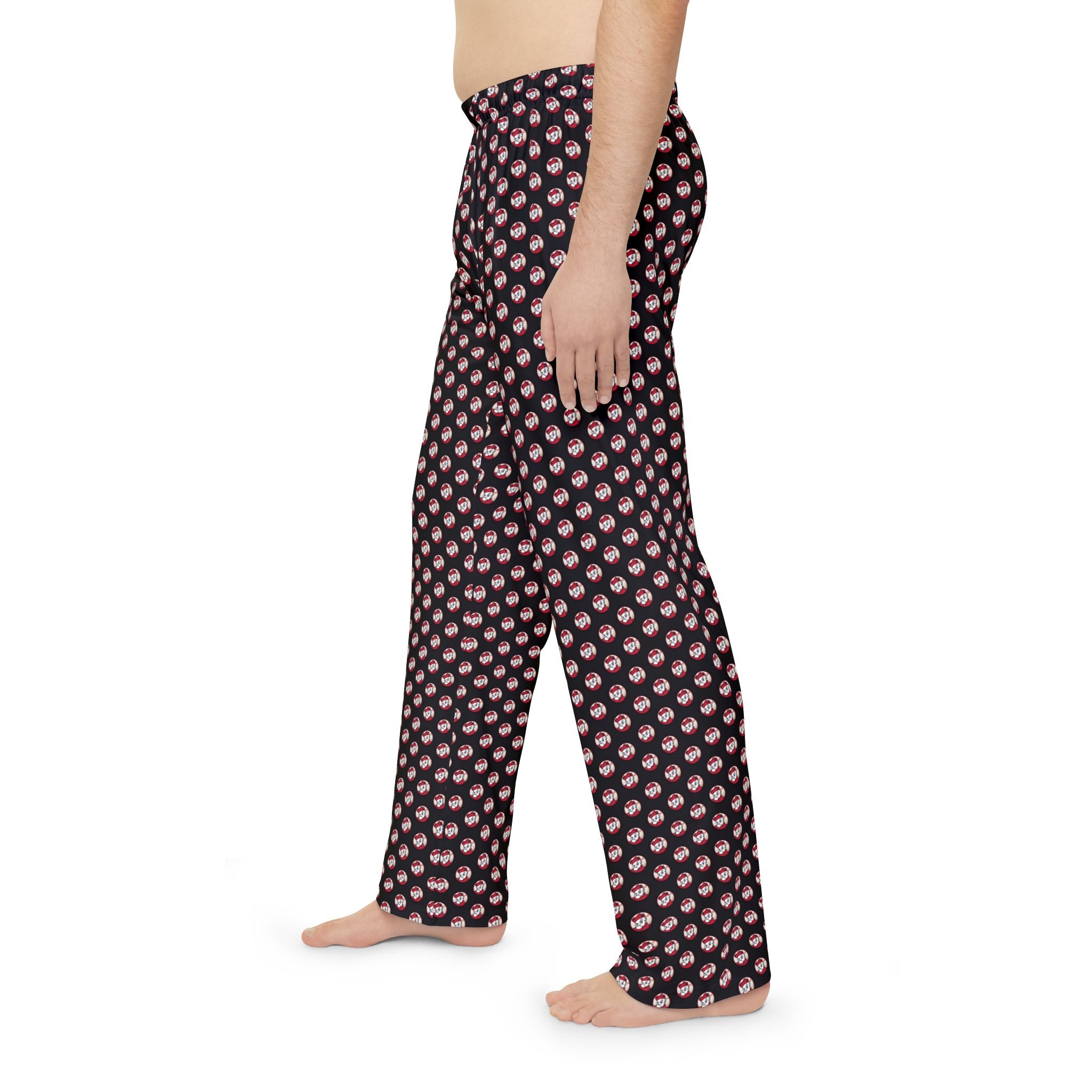 Men's Pajama Pant with Allover Battling Bishop in Baseball Print