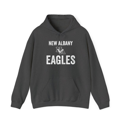 Adult Unisex New Albany Vintage Distressed New Albany Eagles Graphic Hoodie