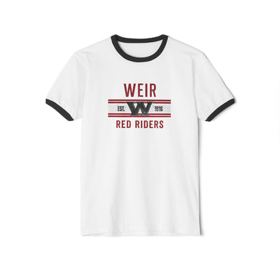 Adult Unisex Weirton Distressed Heritage Graphic Short Sleeve Ringer Tee