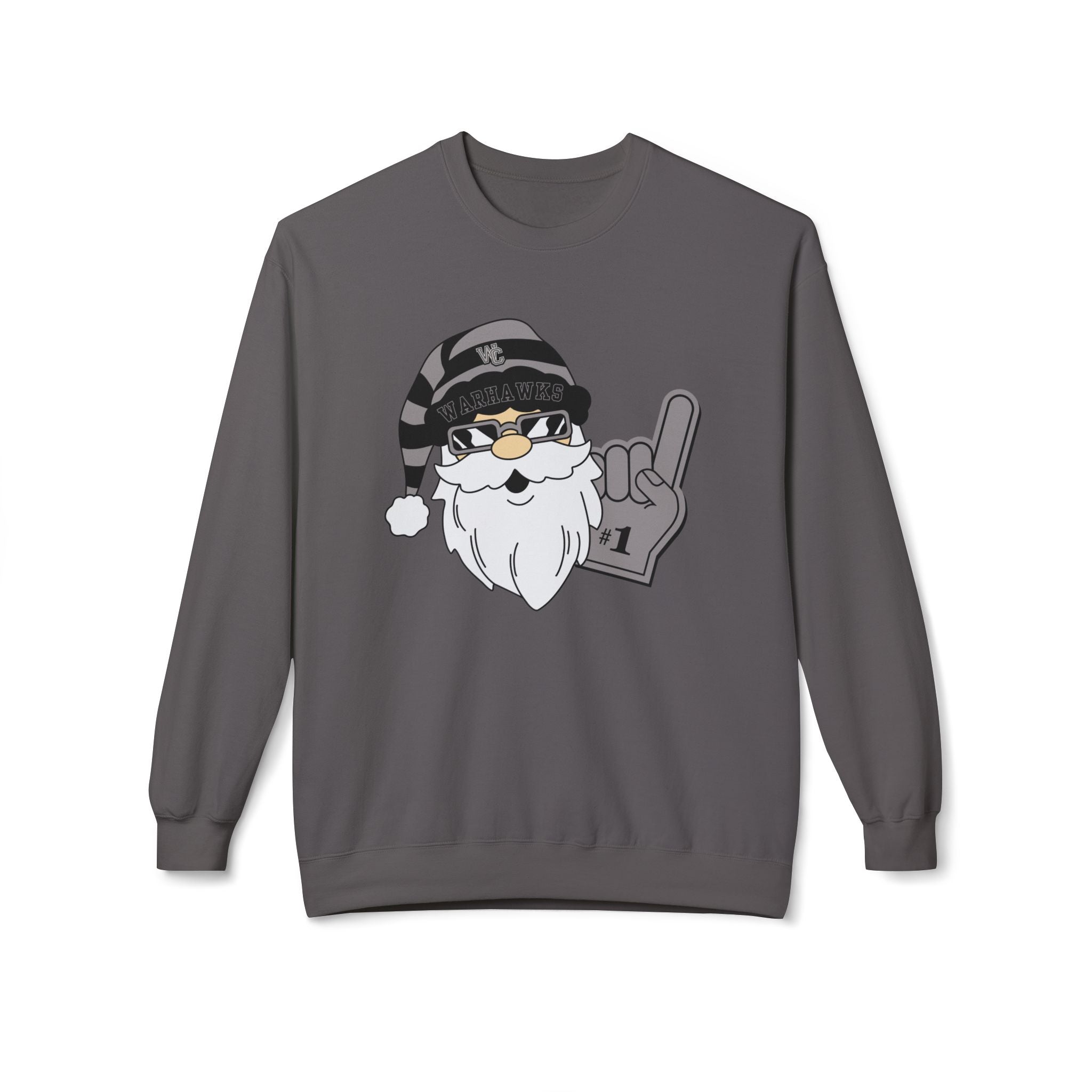 Adult Unisex Westerville Central Spirited Santa Graphic Soft Style Sweatshirt