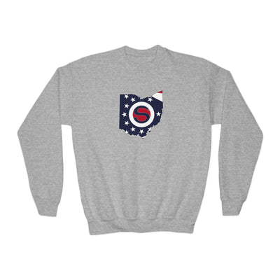 Youth Stingers Softball State Logo Graphic Gildan Heavy Blend Sweatshirt