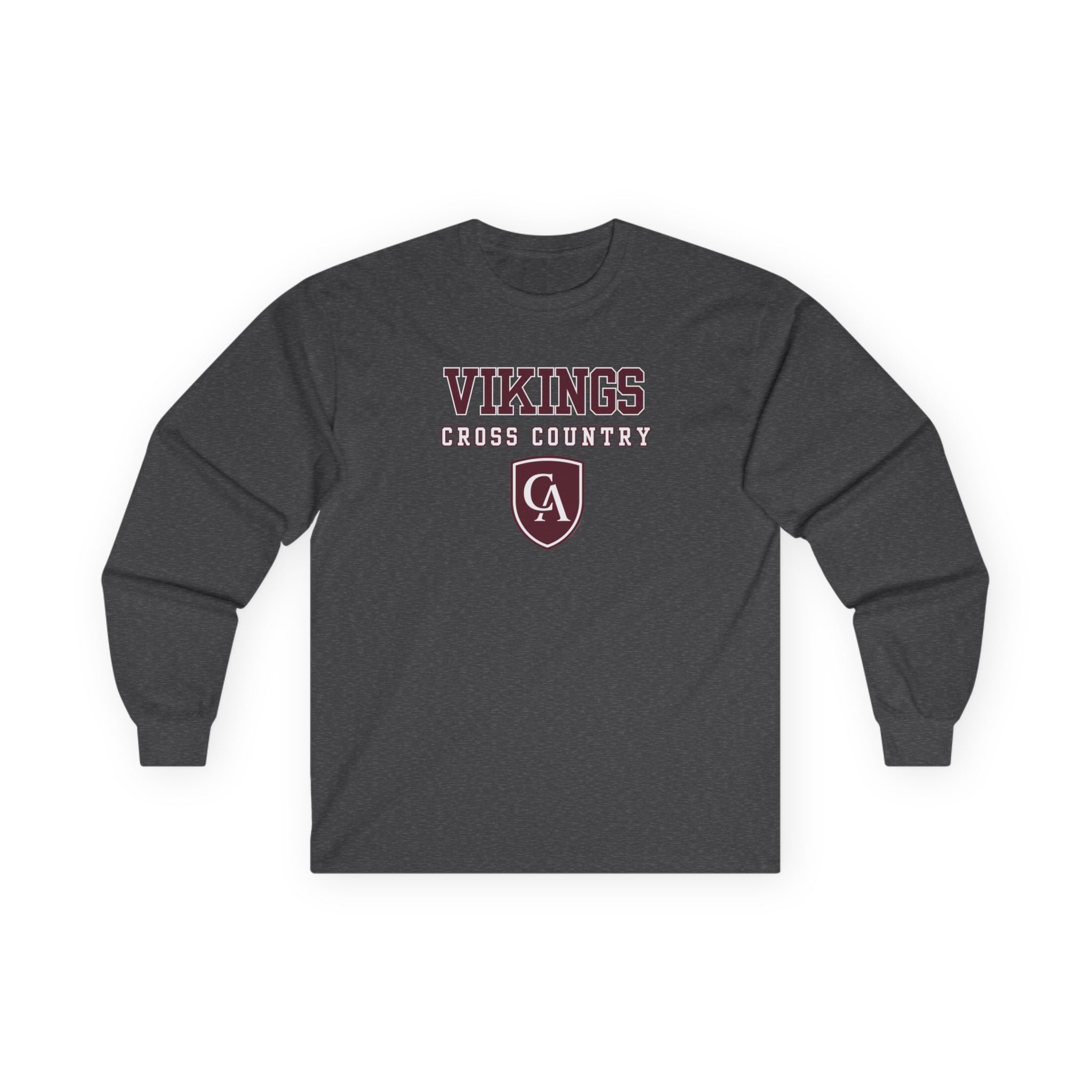 Adult Unisex Columbus Academy Vikings Cross Country Graphic Gildan Long Sleeve Tee