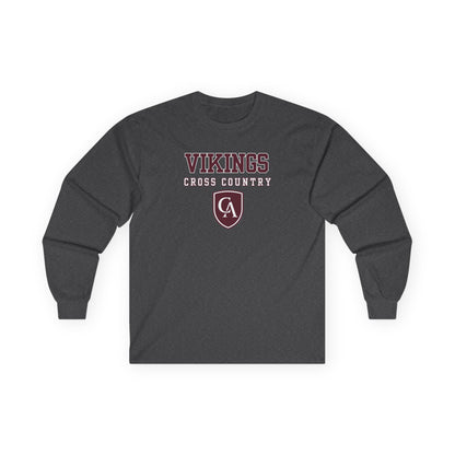 Adult Unisex Columbus Academy Vikings Cross Country Graphic Gildan Long Sleeve Tee