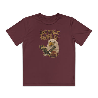 Youth New Albany Gridiron Eagle Graphic Sport-Tek Competitor Performance Tee