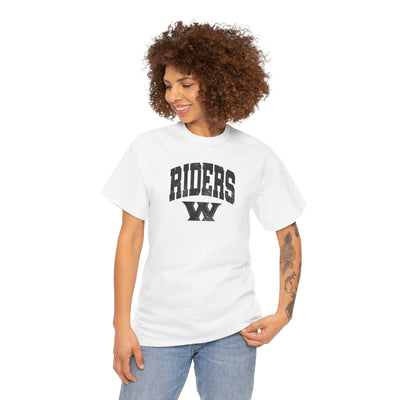 Adult Unisex Riders Arch Vintage Distressed W Graphic Short Sleeve Gildan Heavy Tee