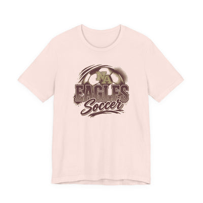 Adult Unisex New Albany Eagles Ombre Soccer Graphic Short Sleeve Bella + Canvas Soft Tee