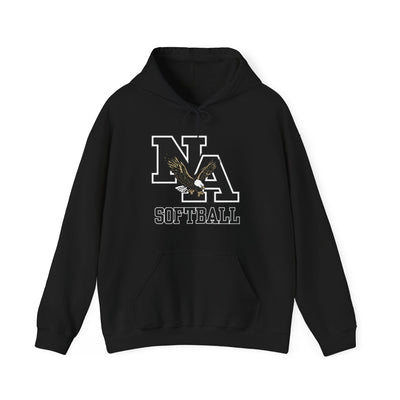 Adult Unisex Classic Black Logo Softball Graphic Hoodie