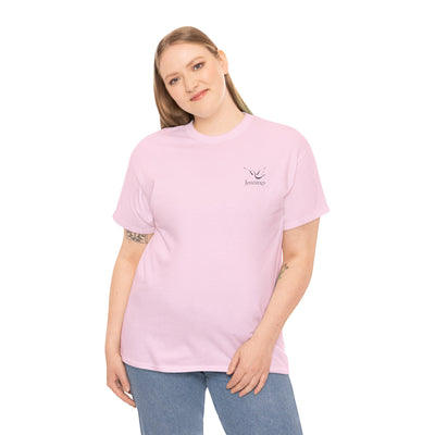 Adult Unisex Heavy Cotton Short Sleeve Tee - Black Jennings Logo