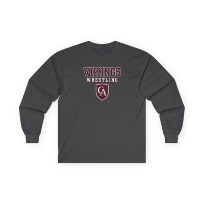 Adult Unisex Columbus Academy Vikings Wrestling Graphic Gildan Long Sleeve Tee