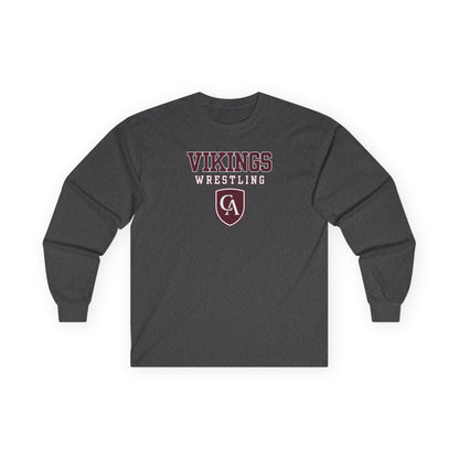 Adult Unisex Columbus Academy Vikings Wrestling Graphic Gildan Long Sleeve Tee