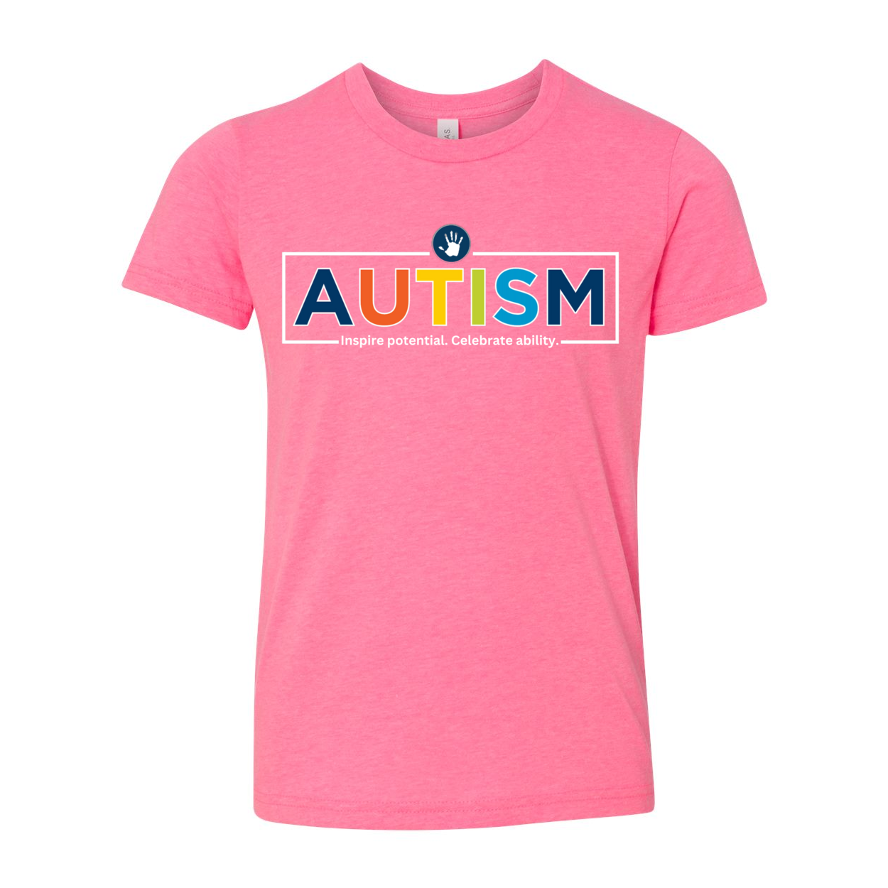 Youth "Autism Inspire Potential Celebrate Ability" Bridgeway Graphic Short Sleeve Tee