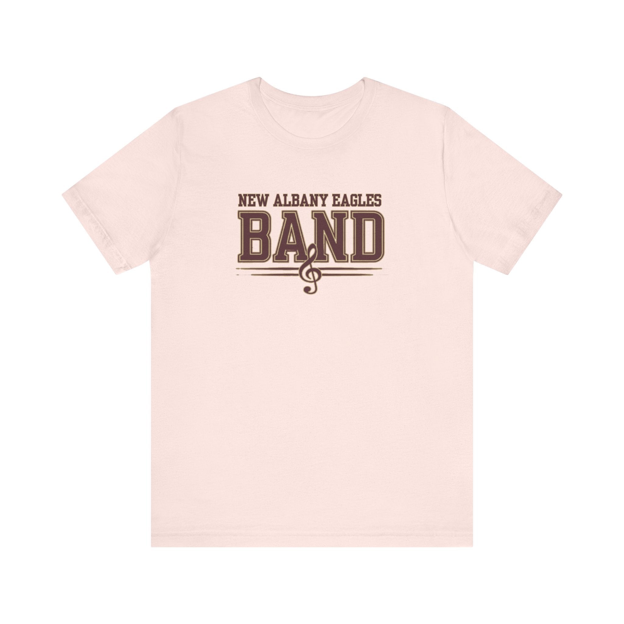 Adult Unisex New Albany Eagles Band Musical Note Graphic Short Sleeve Soft Tee