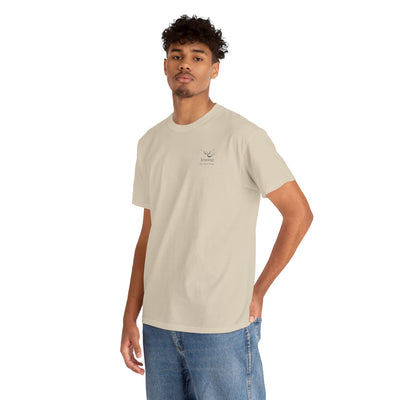 Adult Unisex Heavy Cotton Short Sleeve Tee - Black Notre Dame Village Jennings Logo
