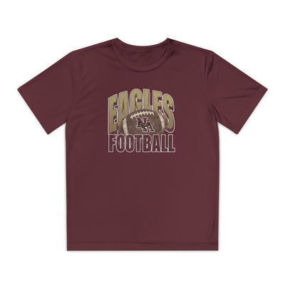 Youth New Albany First-Down Distressed Football Graphic Sport-Tek Competitor Performance Tee