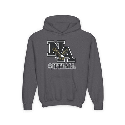 Youth Eagles Classic Black Logo Graphic Hoodie
