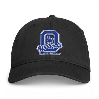 Overbrook Elementary Wildcats Block Letter Graphic Coastal Washed Cap