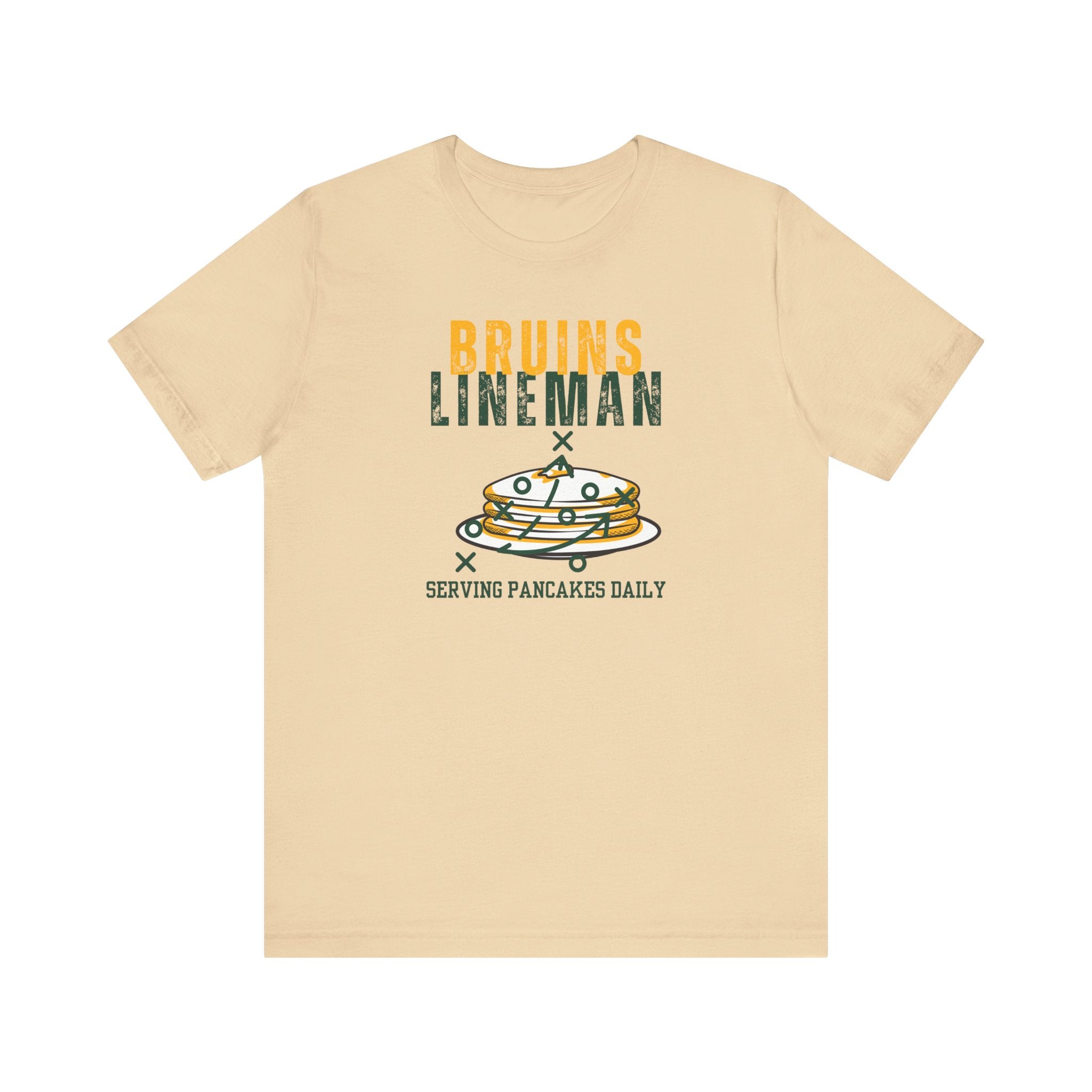 Adult Unisex Bruins Lineman Pancake Graphic Short Sleeve Soft Tee