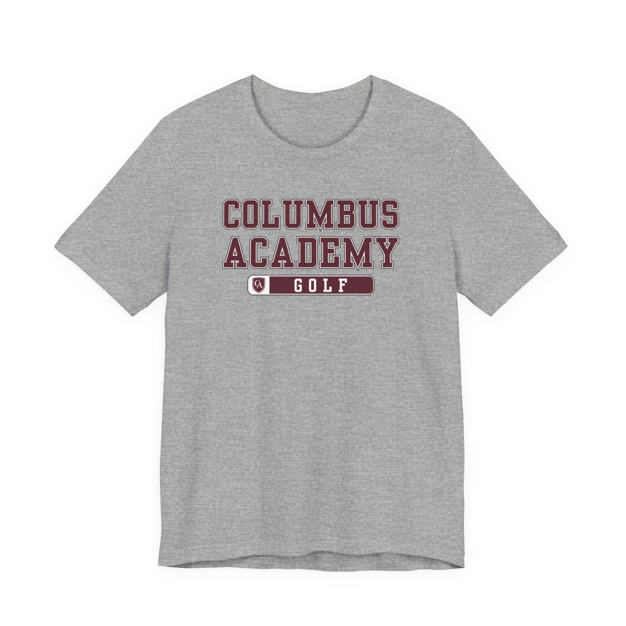 Adult Unisex Columbus Academy Golf Graphic Short Sleeve Bella + Canvas Soft Tee